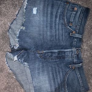Levi high waisted jean shorts